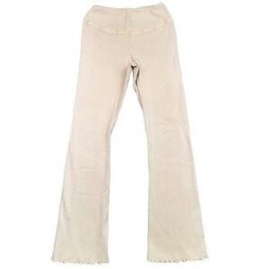 FP‎ Movement Ribbed Flare Leggings Beige High Rise Stretch Small